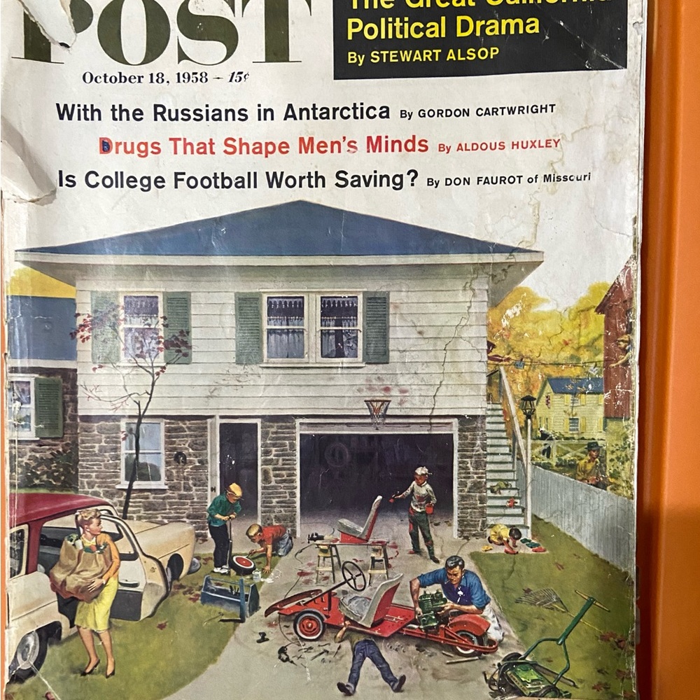 The Saturday Evening Post October 18, 1958 Vintage Politics News Magazine Issue